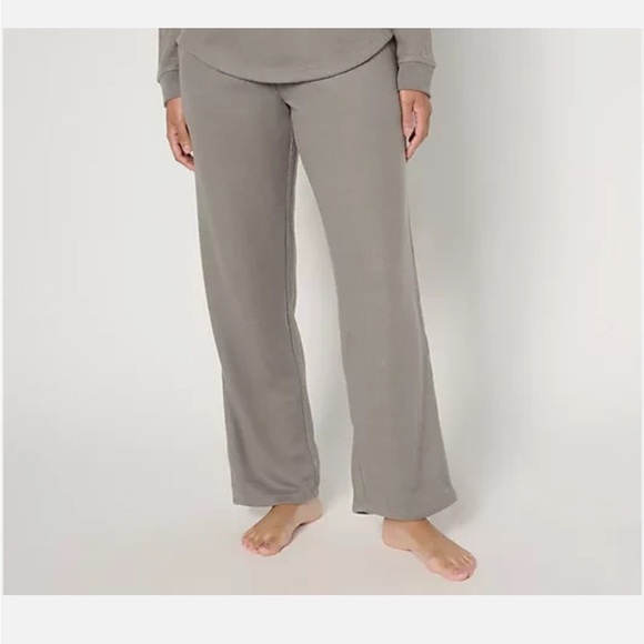 Cuddl Duds Jersey Back Sweater Lounge Pant-Ash Gray-Large-NEW-A663025 - Picture 1 of 2